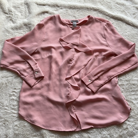 H&M Pink Blouse Size 14 FLAWED - Picture 2 of 7